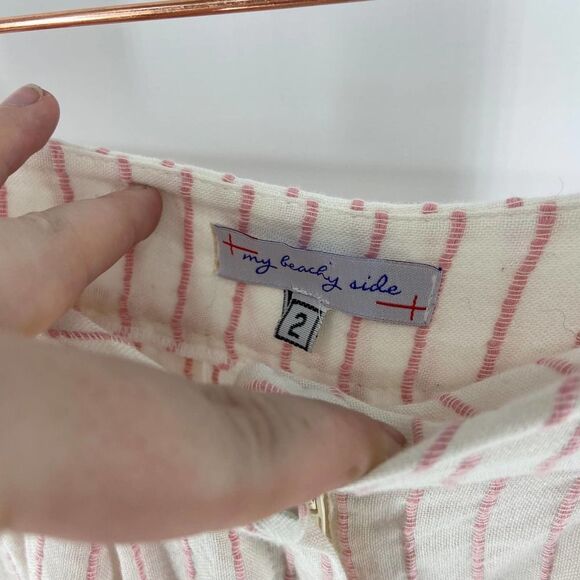 My beachy Side Striped Culotte Cropped Wide Leg Flowy Pant Trouser Women 2 - Picture 4 of 8